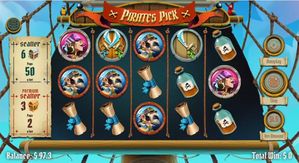 pirtates pick slot