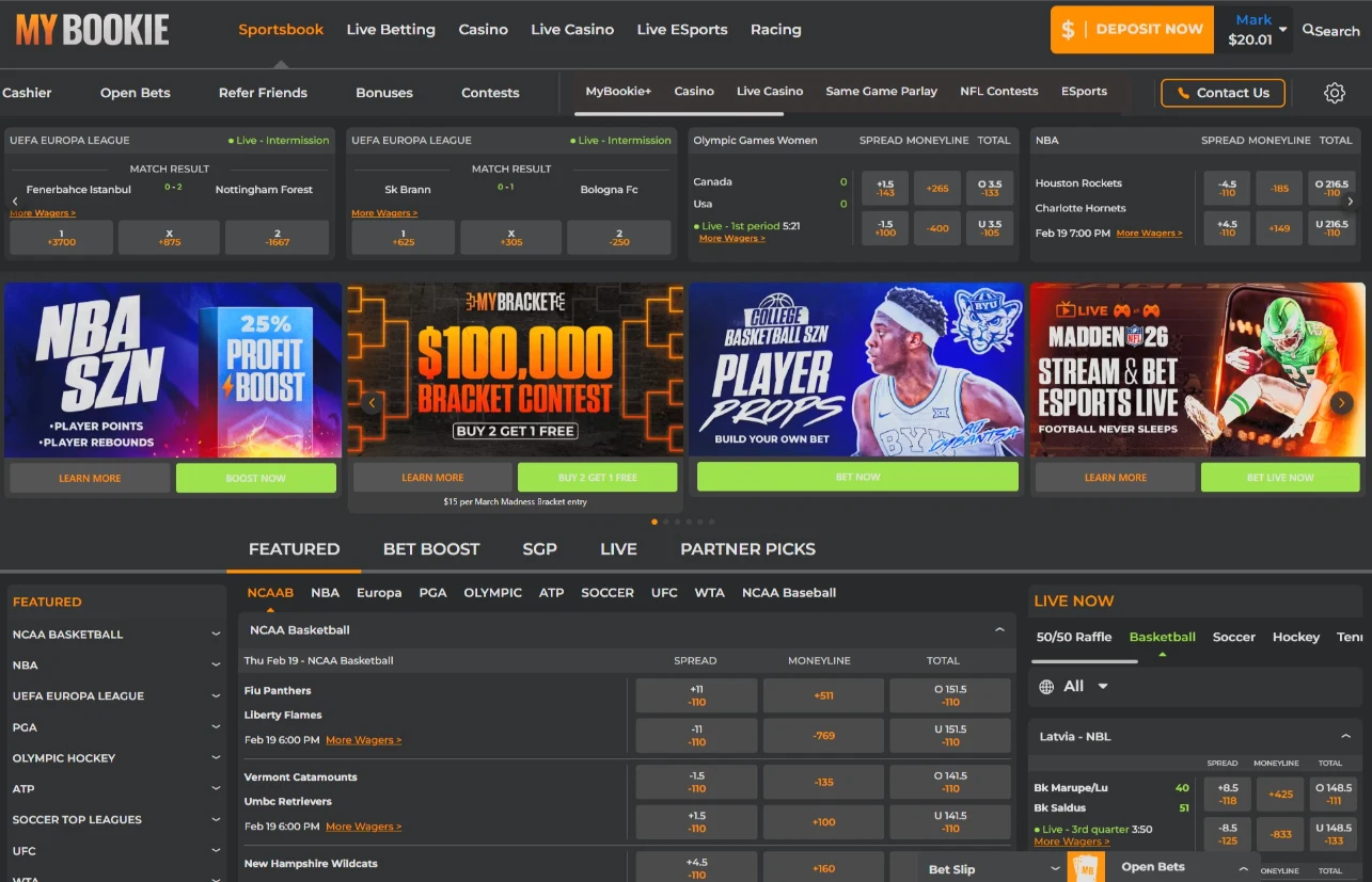 MyBookie DGS Sportsbook and Unified Wallet Interface