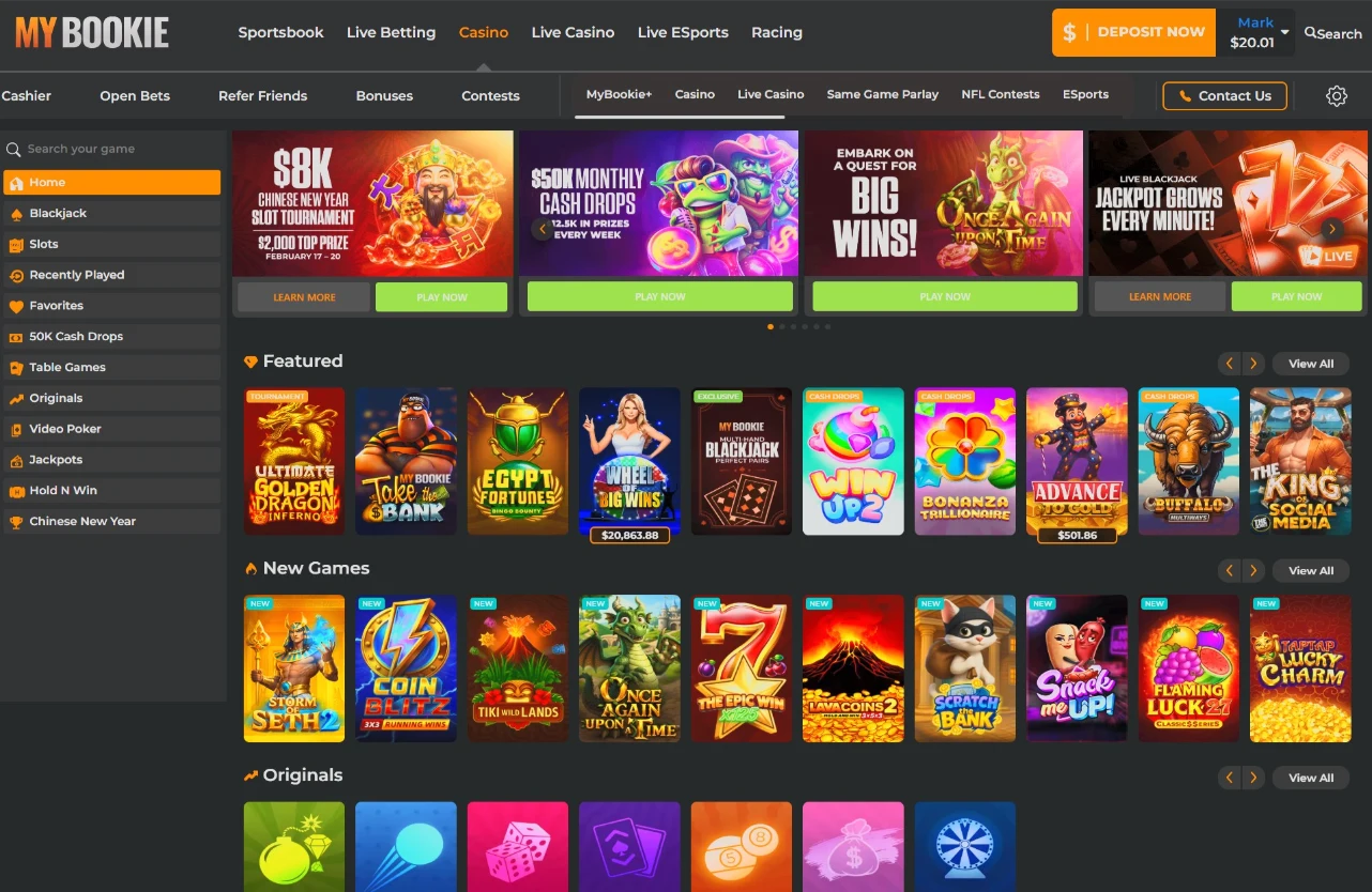 MyBookie 1500 Game Casino Lobby