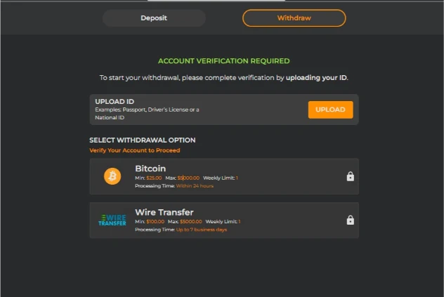 MyBookie KYC Identity Verification Request