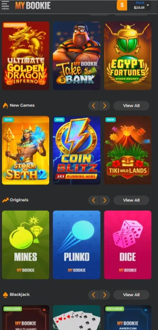 MyBookie Mobile Interface Performance