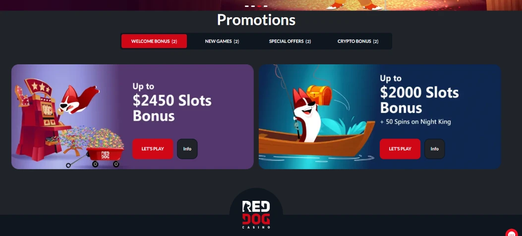 red dog casino bonuses