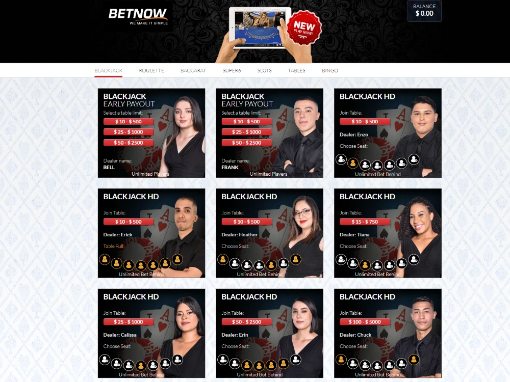 betnow live casino