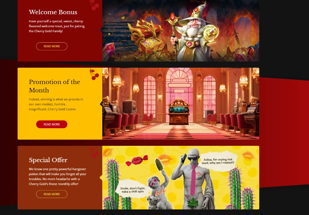 cherry gold casino bonuses