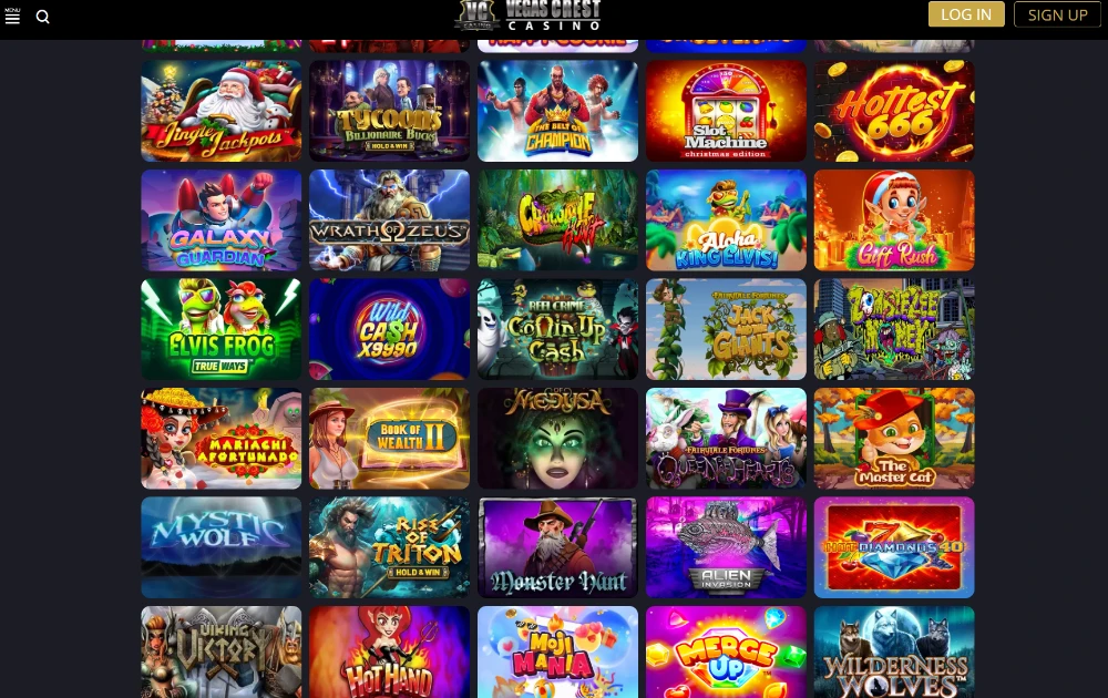 vegas crest casino games