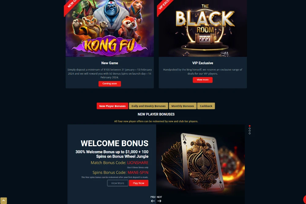 lion slots bonuses