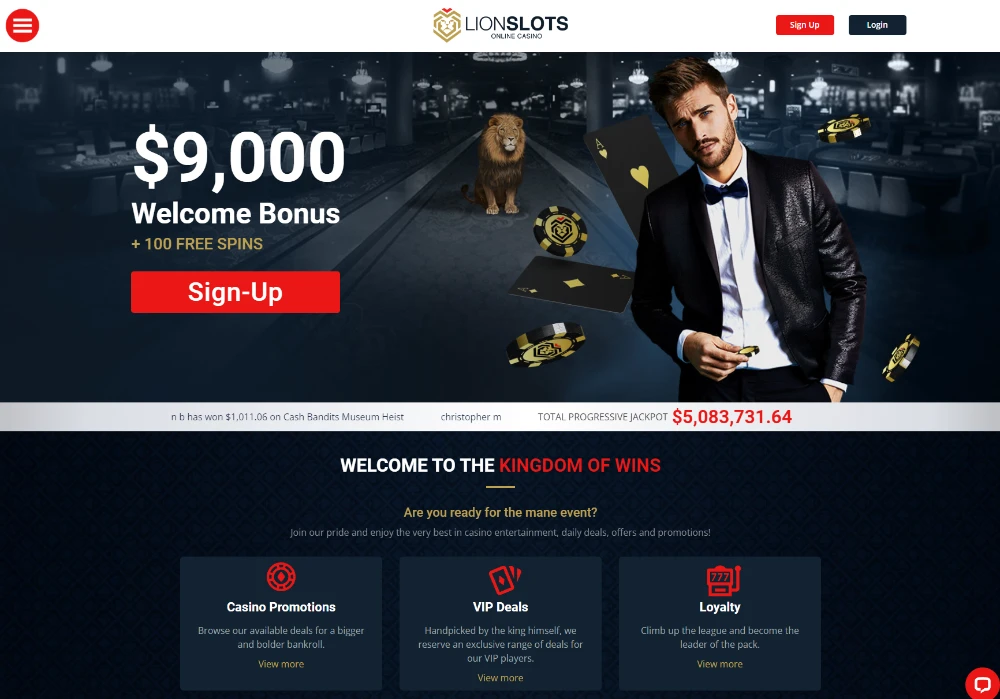 lion slots casino home