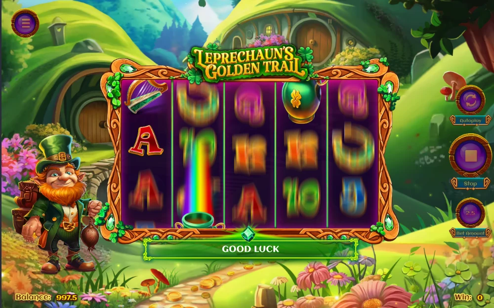 Leprechaun's Golden Trail slot spin