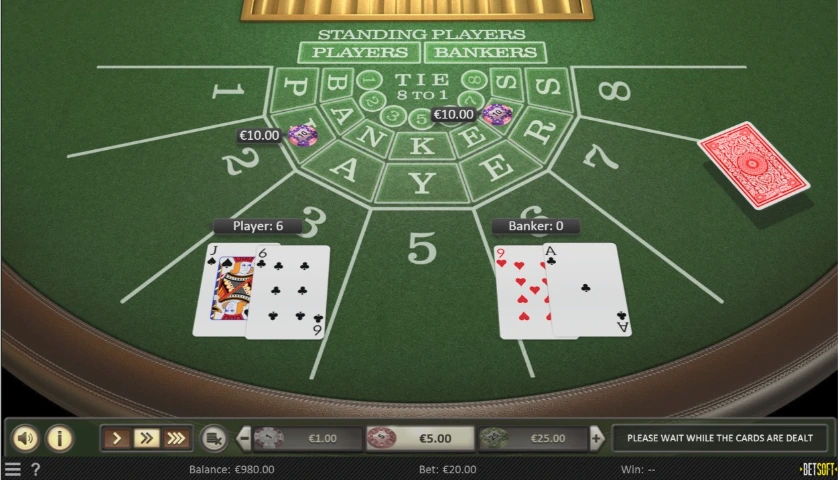 Betsoft Baccarat Interface