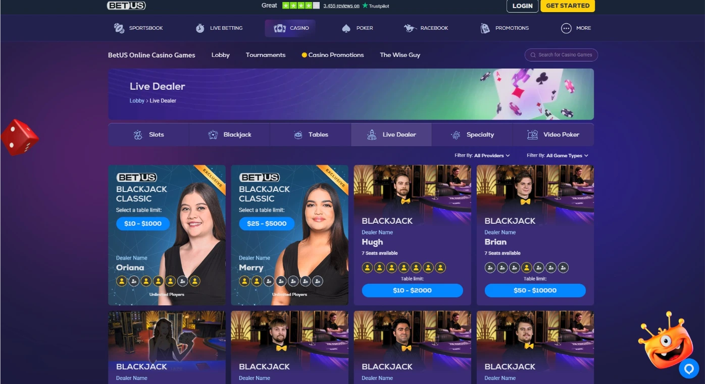 betus live dealer 2026