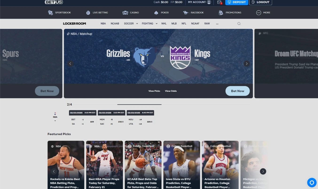 BetUS Locker Room Analytics