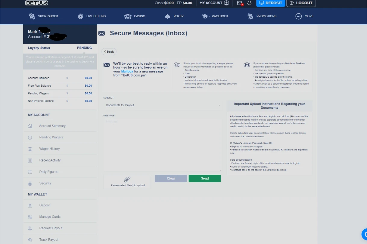 BetUS Payout Tracker and KYC Verification