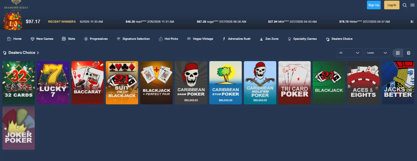 Diamond Reels Digital Table Games