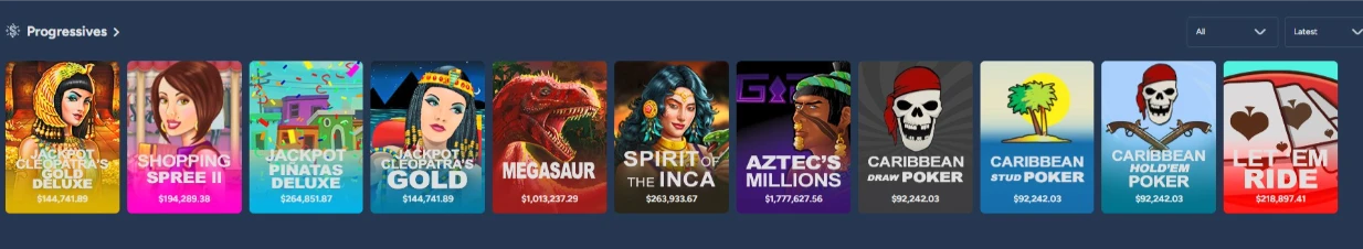 Diamond Reels RTG Progressive Jackpots