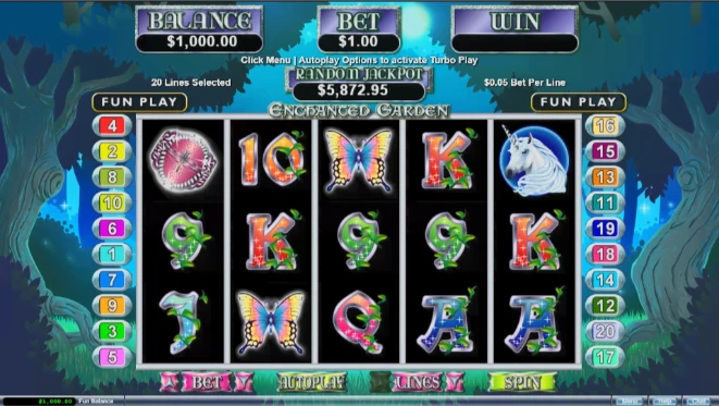 Enchanted Garden RTG Slot Screenshot
