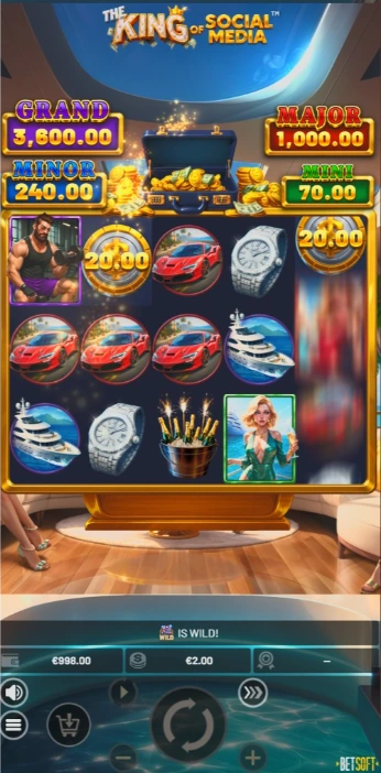 The King of Social Media played on Galaxy S25 Edge Mobile Casino
