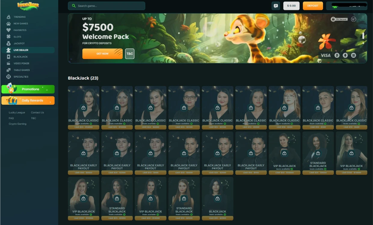 Lucky Tiger Live Dealer Casino Integration