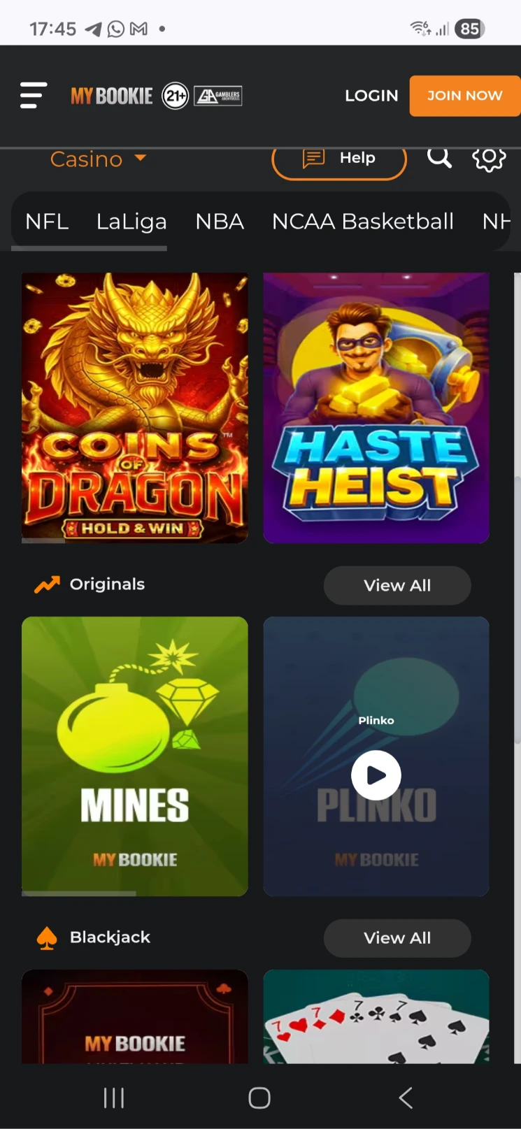 MyBookie Mobile Casino