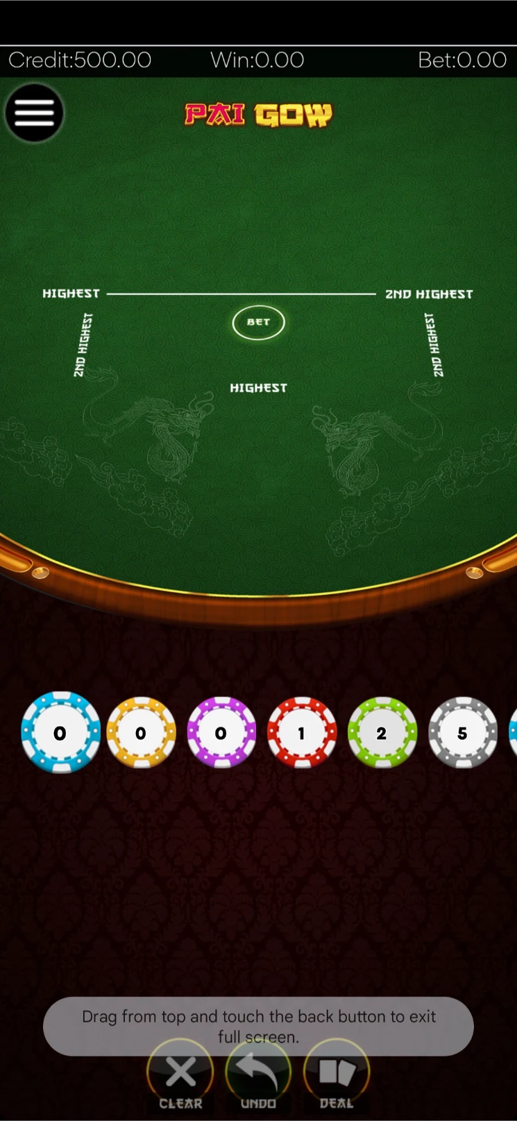 Pai Gow Poker Portrait Mode on S25 Edge