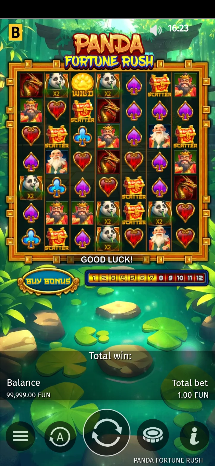 Panda Rush Mobile Interface
