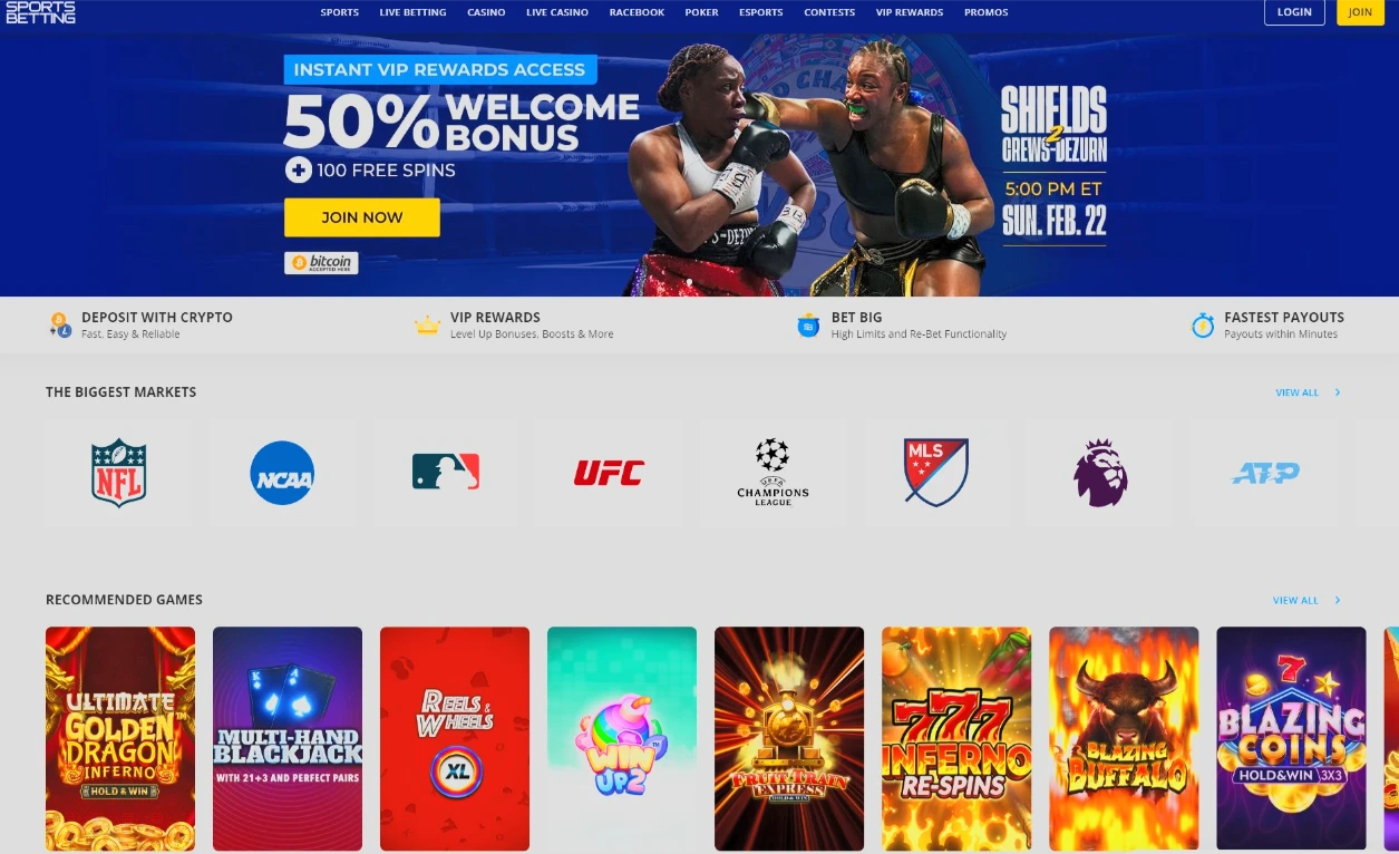 Sportsbetting.ag Main Hub Interface 2026