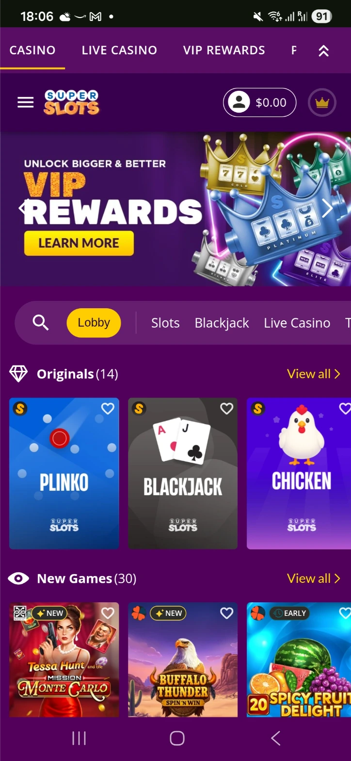 Super Slots Mobile Gameplay Experience