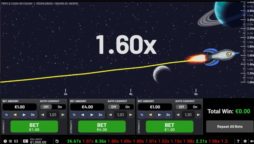 Triple Cash or Crash Betsoft Game
