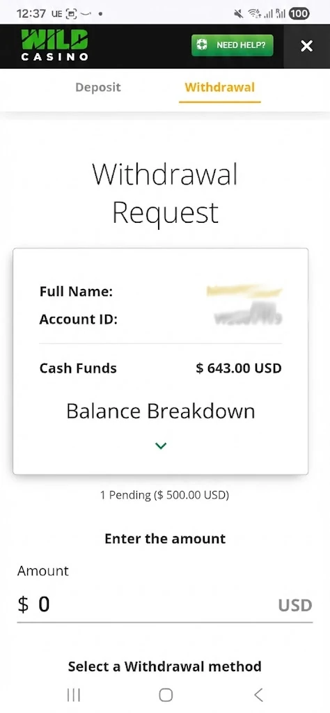 Verified Wild Casino Withdrawal Proof