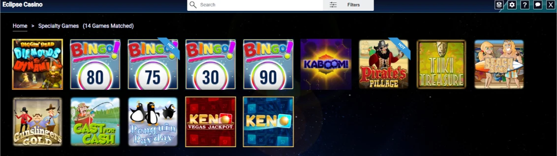 Eclipse Casino Specialty Games