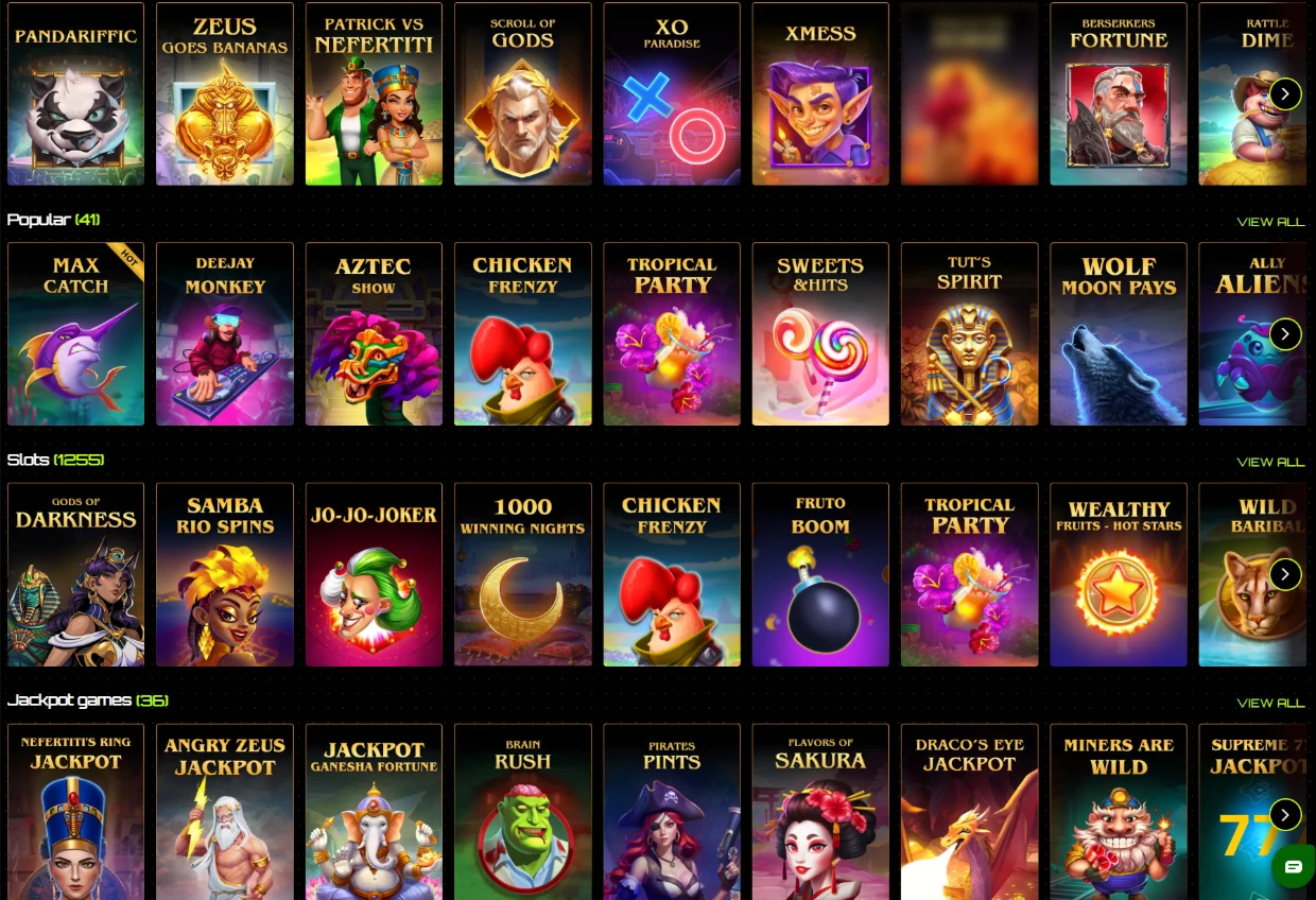 Free Spin Casino Slot Machine Selection