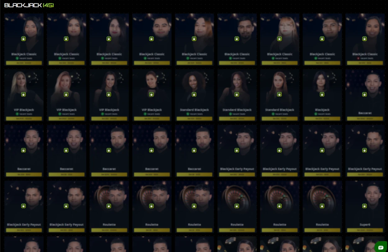 Free Spin Casino Live Dealer Section Locked