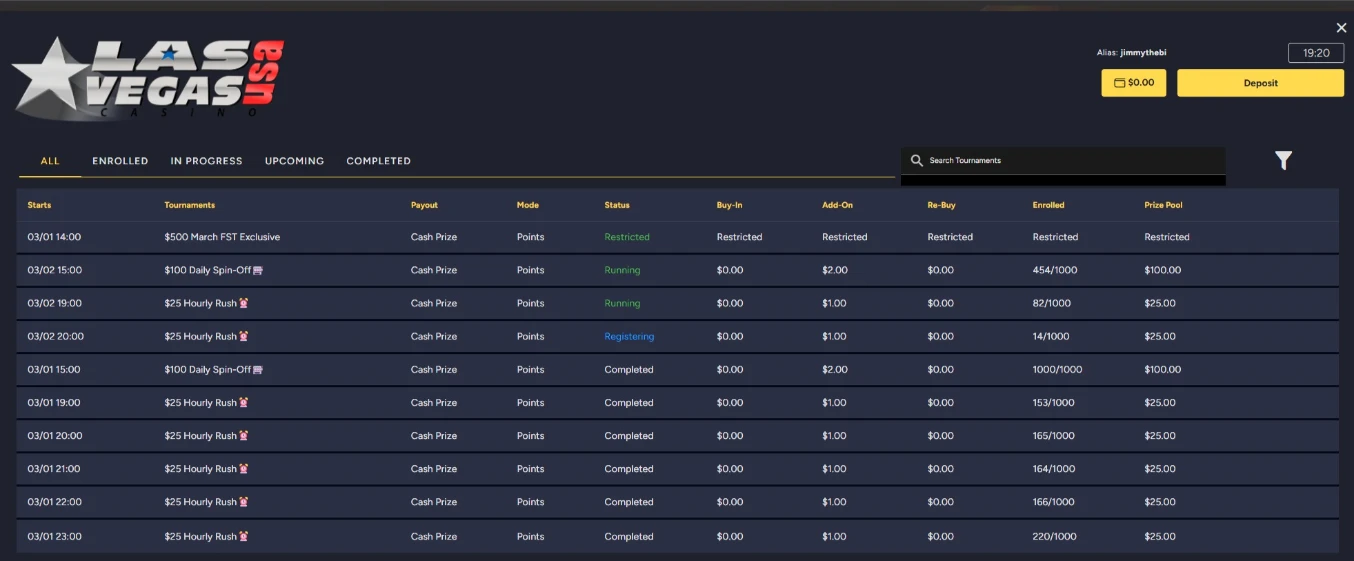 Las Vegas USA Casino Tournaments