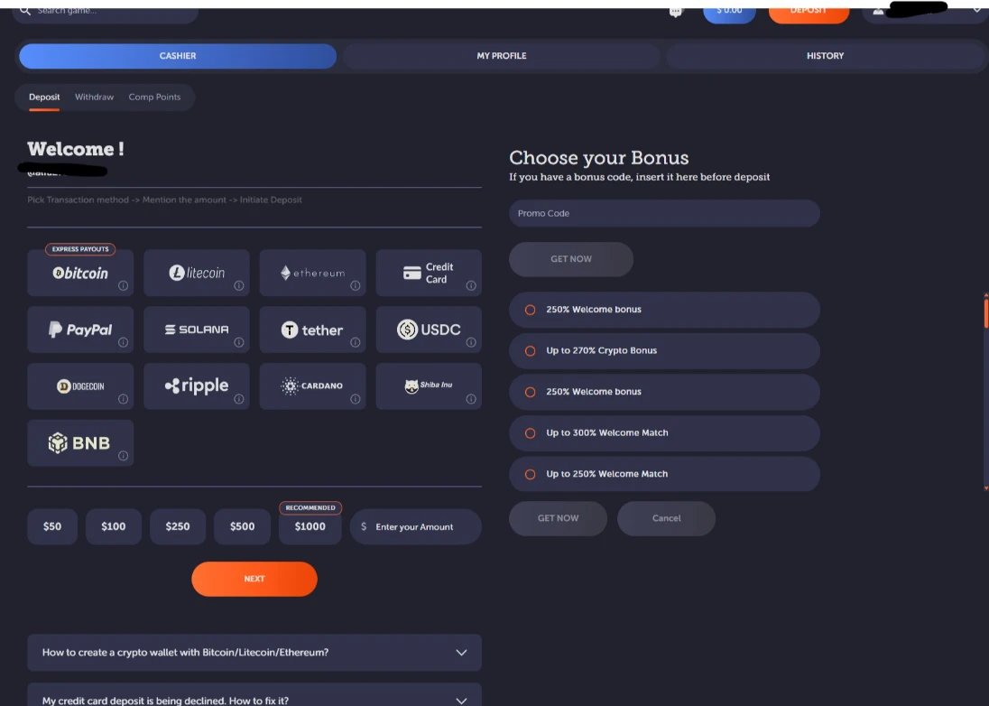 Rich Palms Deposit Cashier Gateway