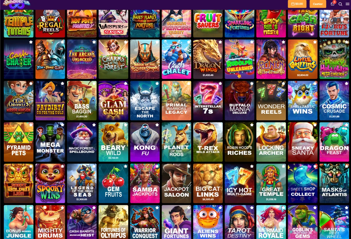 SpinoVerse Casino Real Series Slots