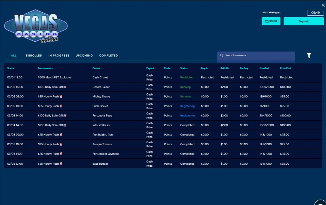 Vegas Casino Online Slot Tournaments